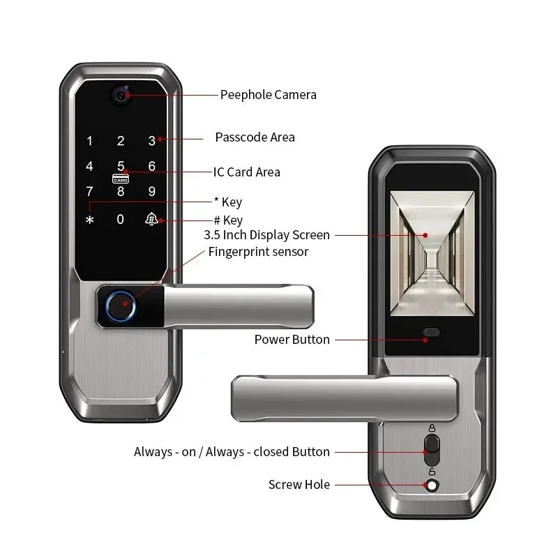 Tuya WiFi Smart Door Lock With - огляд і ціна Smart Home Door Lock